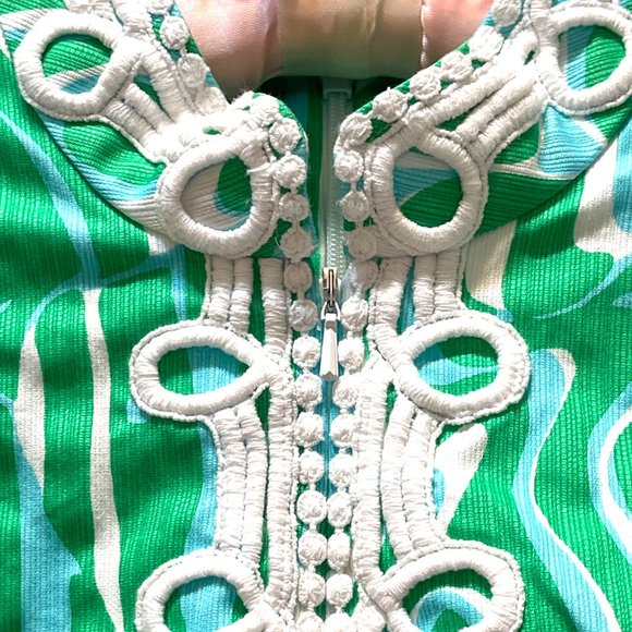 Lilly Pulitzer Dress 0 Alexa Resort White Blue Green Finders Keepers Sleeveless - Picture 4 of 10